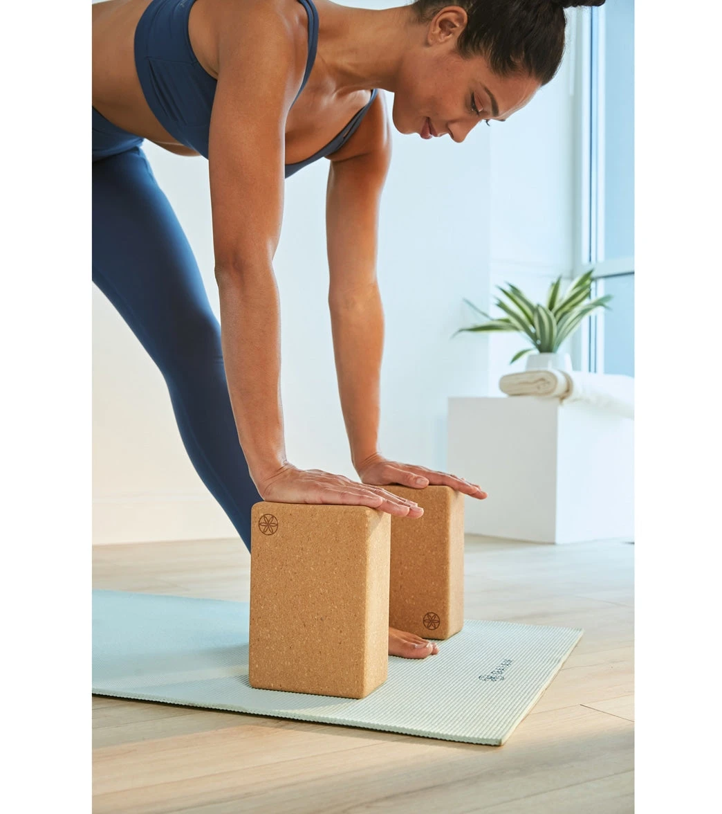 Gaiam Natural Cork Yoga Block Standard 4 Inch - Image 4
