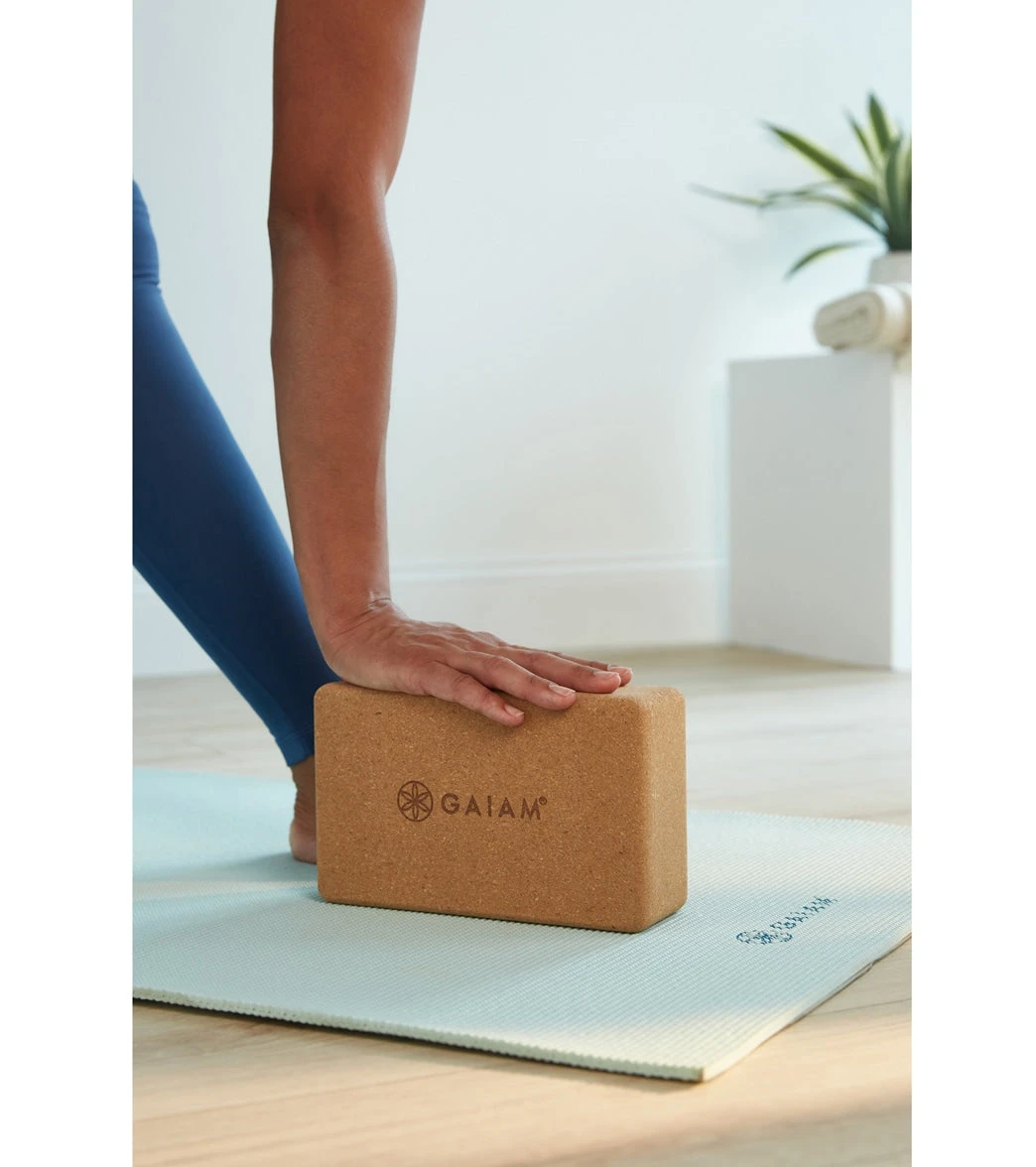 Gaiam Natural Cork Yoga Block Standard 4 Inch - Image 5