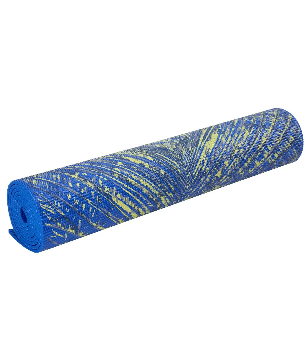 Gaiam Sapphire Feather Printed Yoga Mat 68" 6mm Extra Thick - Image 4