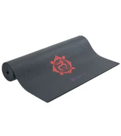 Gaiam Black Chakra Printed Yoga Mat 68" 6mm Black Chakra