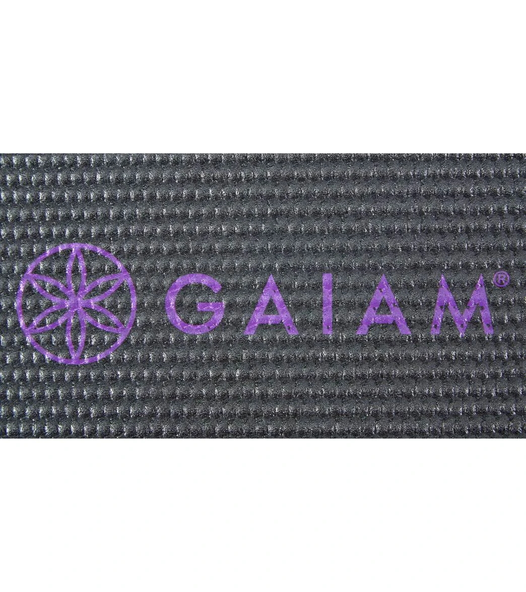 Gaiam Black Chakra Printed Yoga Mat 68" 6mm Black Chakra - Image 4