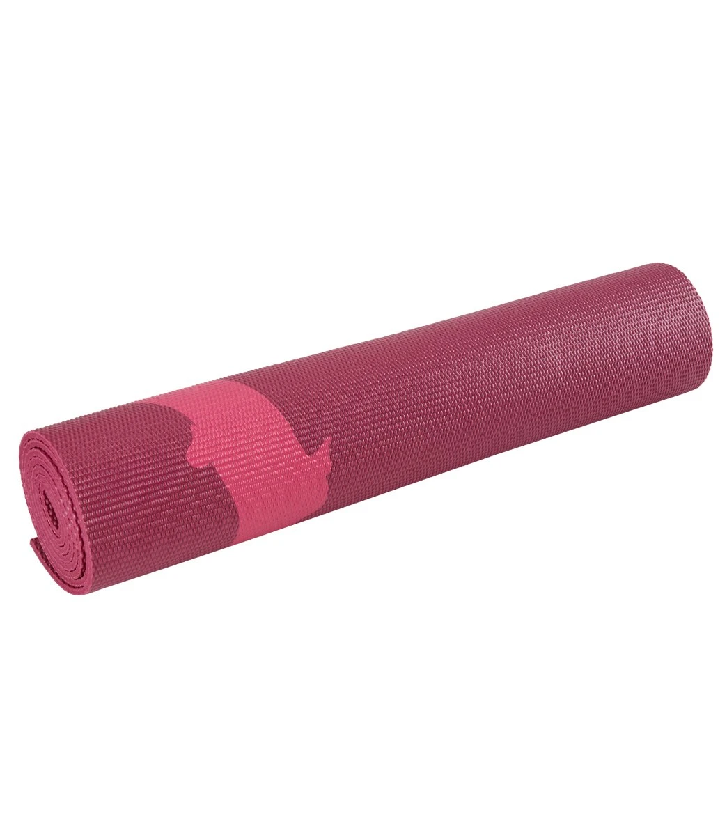 Gaiam Pink Cherry Blossom Printed Yoga Mat 68" 5mm Extra Thick - Image 4