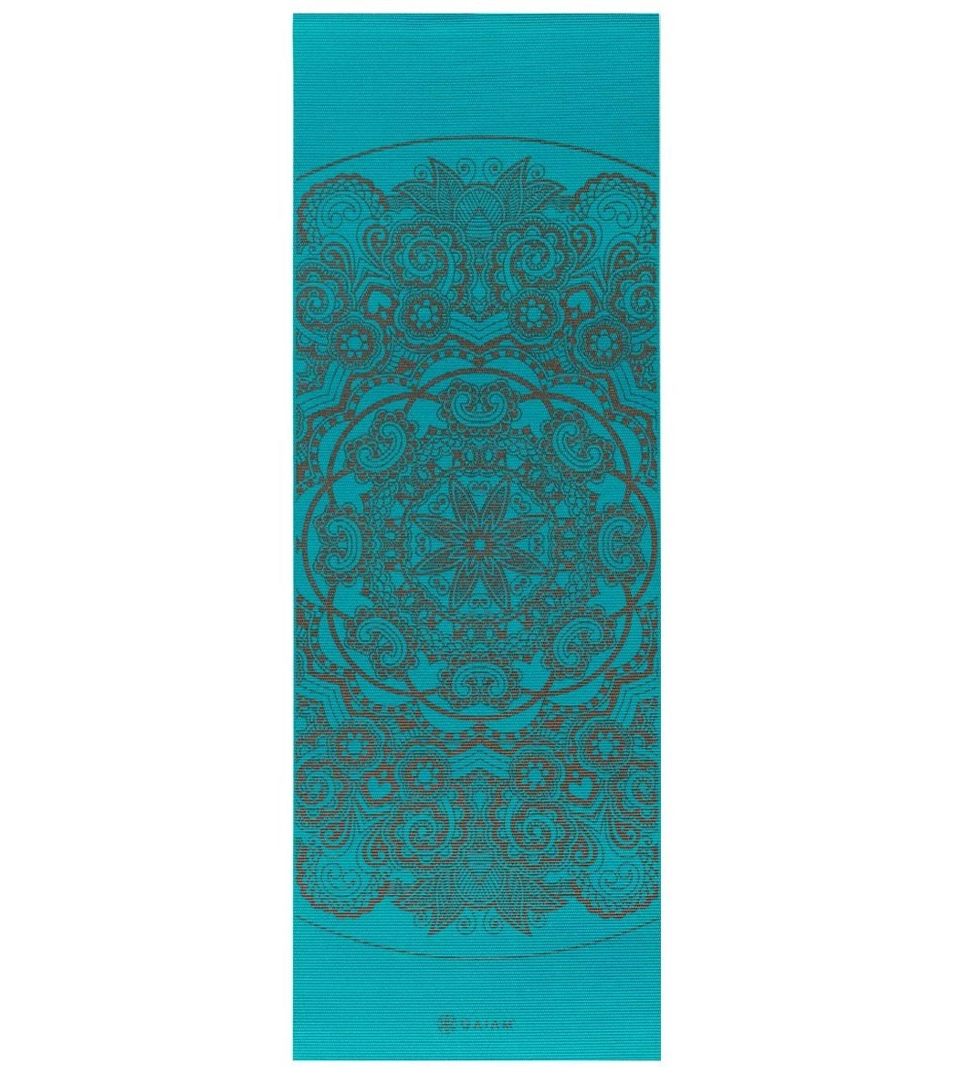 Gaiam Reversible Kaleidoscope Printed Yoga Mat 68" 6mm Extra Thick Kaleidoscope