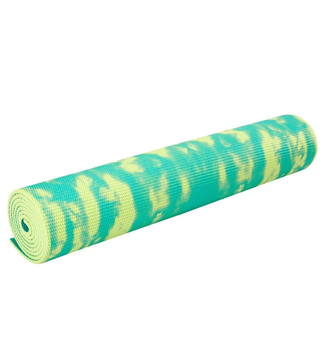 Gaiam Reversible Turquoise Lotus Printed Yoga Mat 68" 6mm Extra Thick Turquoise Lotus - Image 4