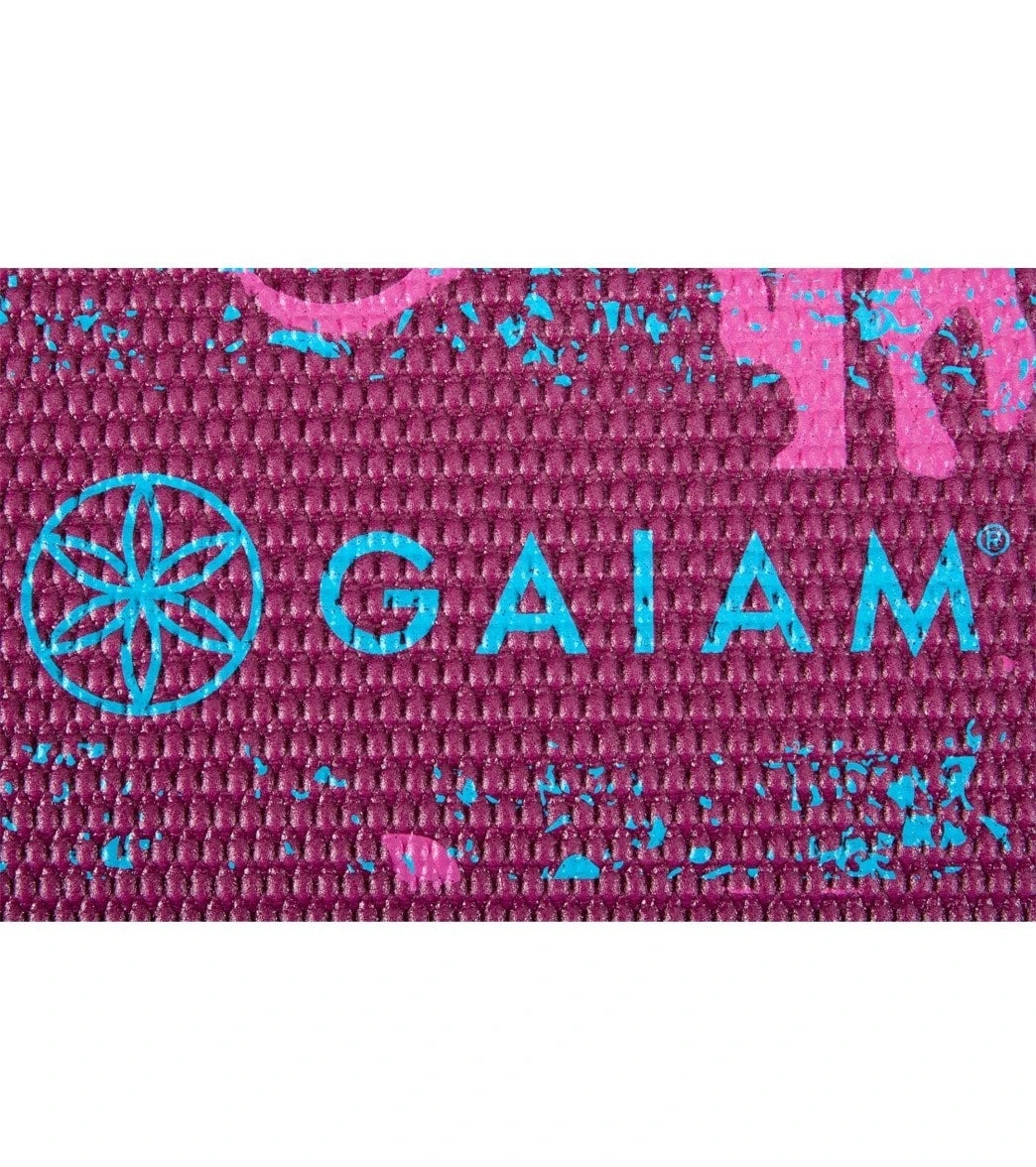 Gaiam Reversible Be Free Printed Yoga Mat 68" 6mm Extra Thick Be Free - Image 5