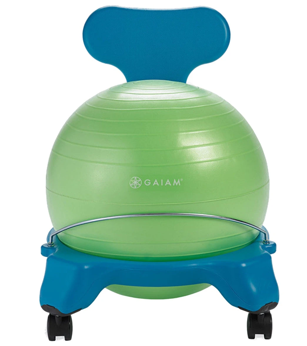 Gaiam Kid's Yoga Balance Ball Chair Teal/Lime - Image 3