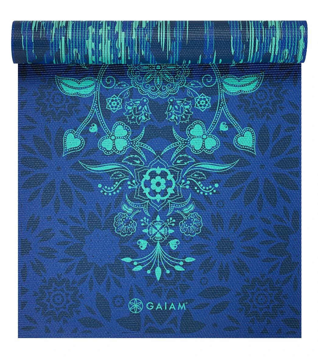Gaiam Premium Reversible Divine Impressions Yoga Mat 68" 6mm Extra Thick - Image 5