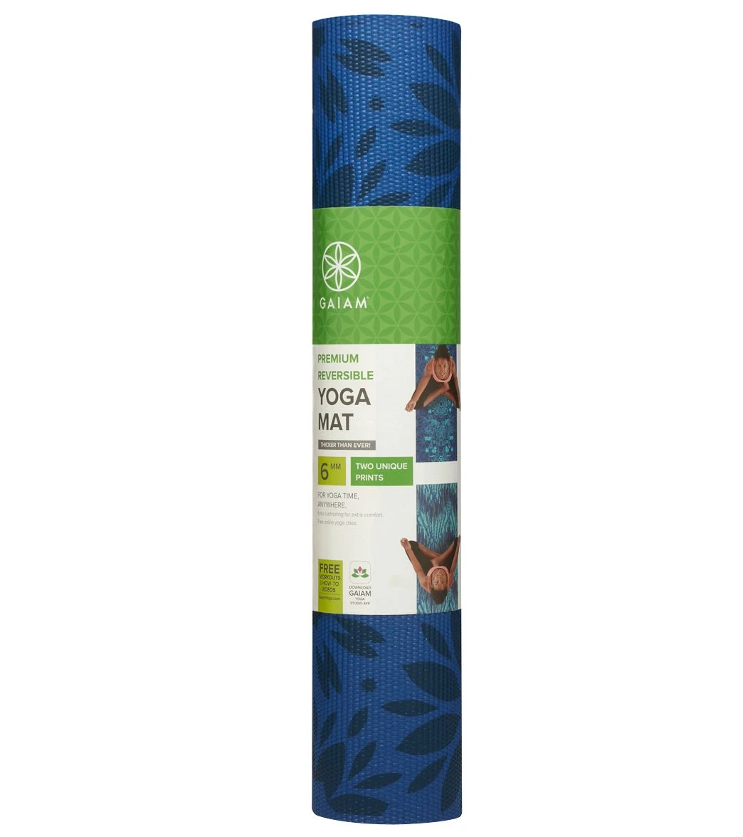 Gaiam Premium Reversible Divine Impressions Yoga Mat 68" 6mm Extra Thick - Image 6