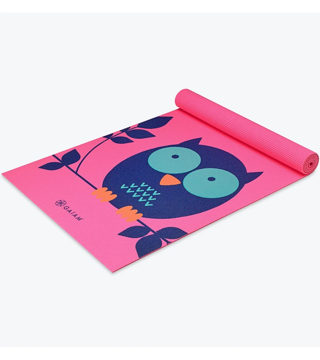 Gaiam Owl Kids Yoga Mat 60" 4mm Thick - Image 2