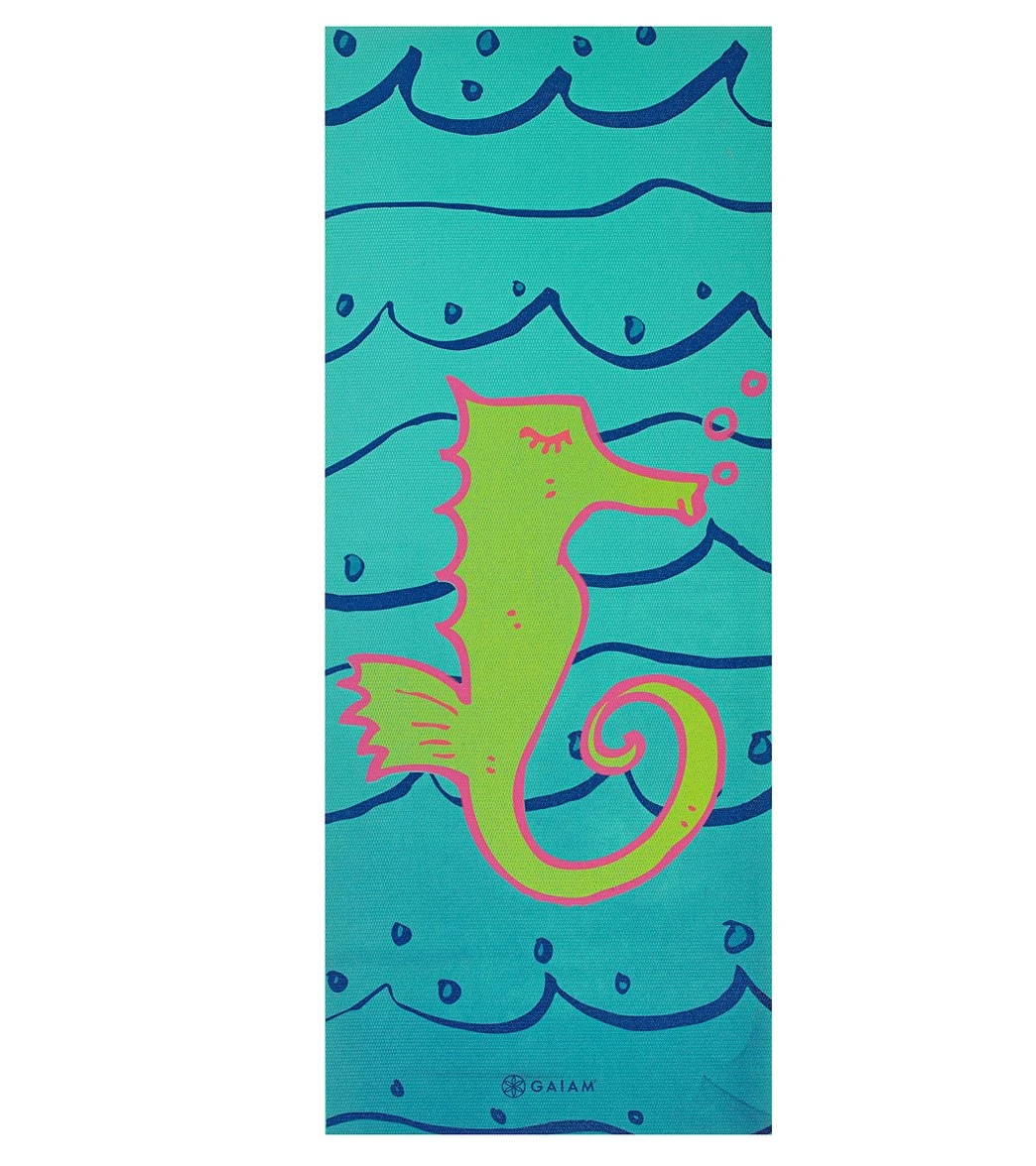 Gaiam Kids Seahorse Yoga Mat 60" 4mm Thick - Image 3
