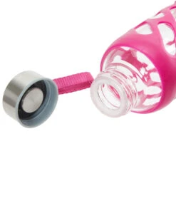 Gaiam Wild Berry Sure Grip Glass Water Bottle 20oz Wild Berry