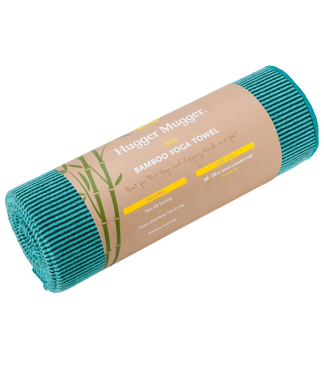 Gaiam Grippy Yoga Mat Towel Teal - Image 4