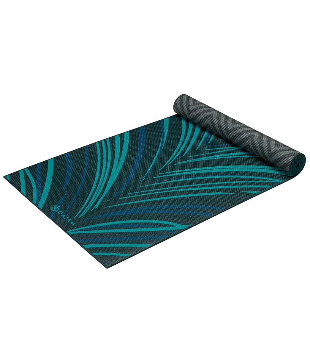 Gaiam Reversible Yoga Mat 6mm Geo Feather