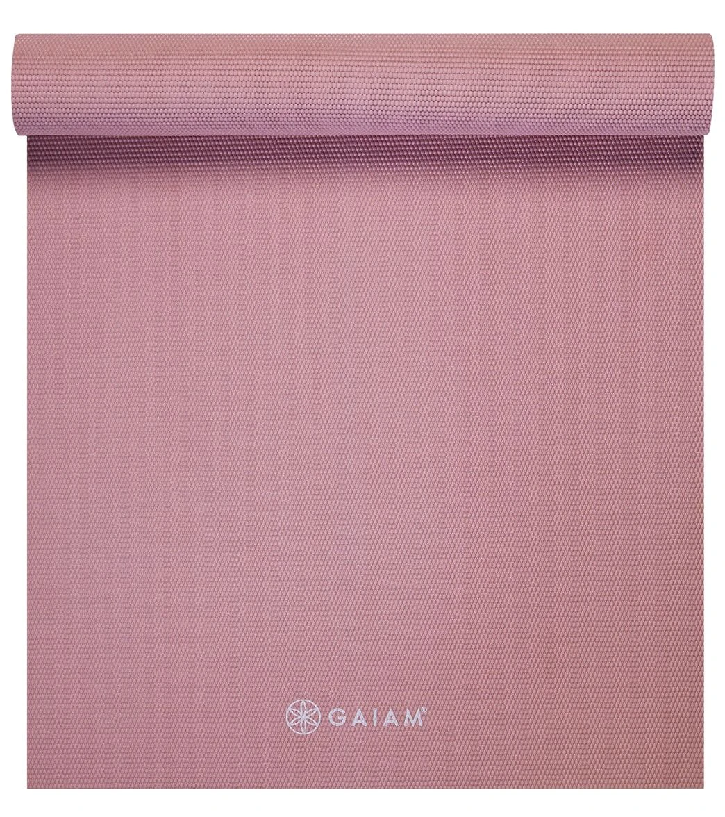 Gaiam 5mm Solid Yoga Mat Rosy Pink - Image 2