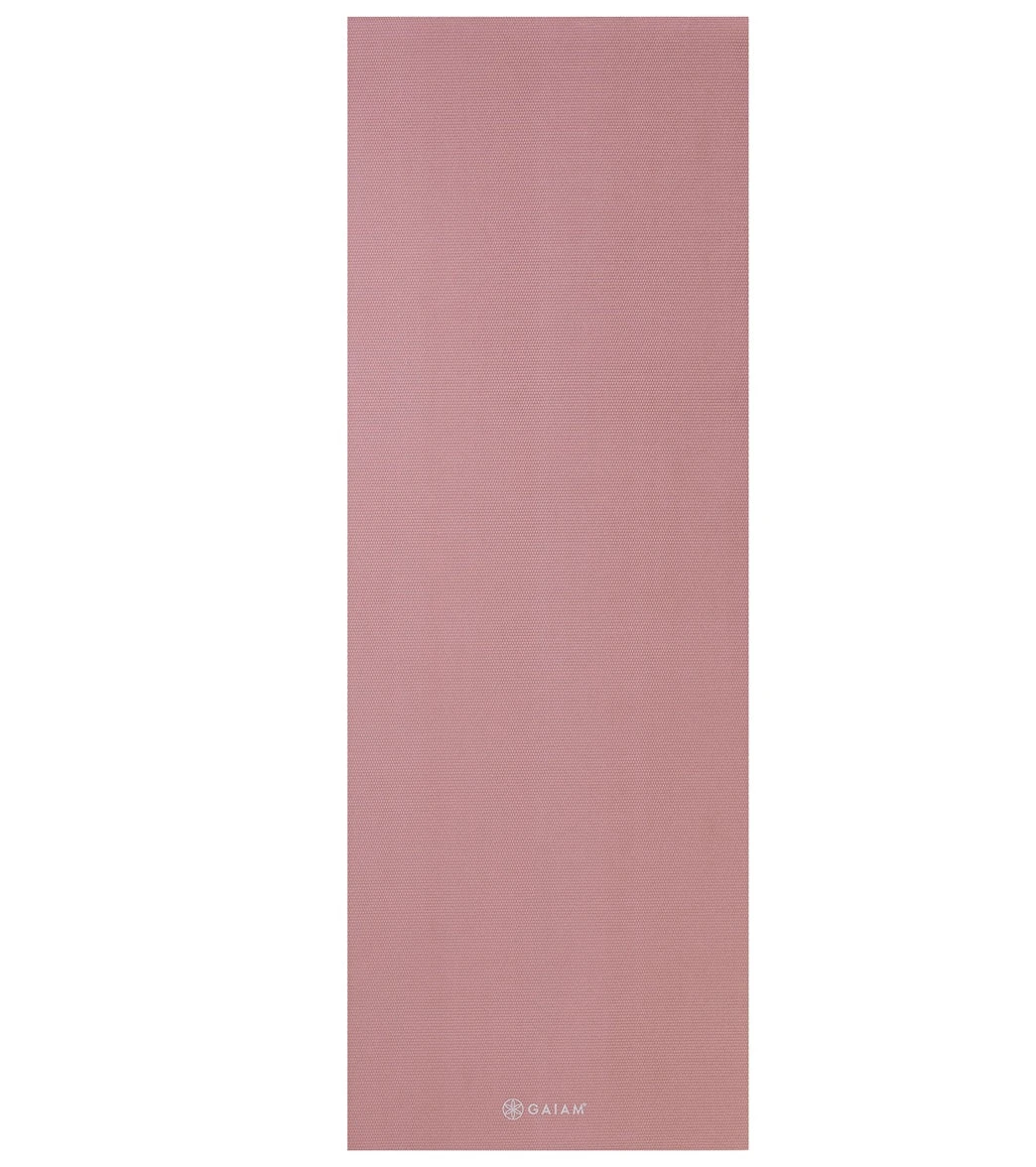 Gaiam 5mm Solid Yoga Mat Rosy Pink - Image 3