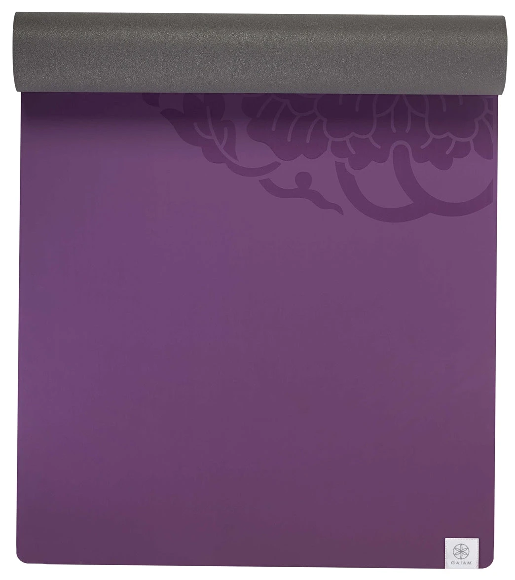 Gaiam 5mm Dry Grip Yoga Mat 2.0 Purple - Image 2