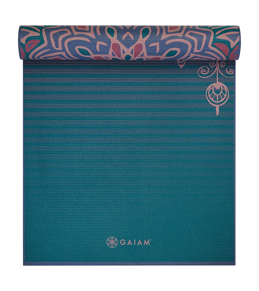 Gaiam 6mm Premium Reversible Yoga Mat Jade Salutation - Image 4
