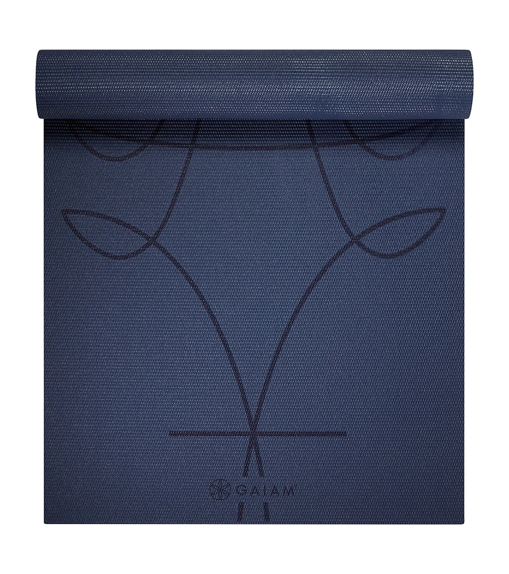 Gaiam 6mm Alignment Yoga Mat Ink
