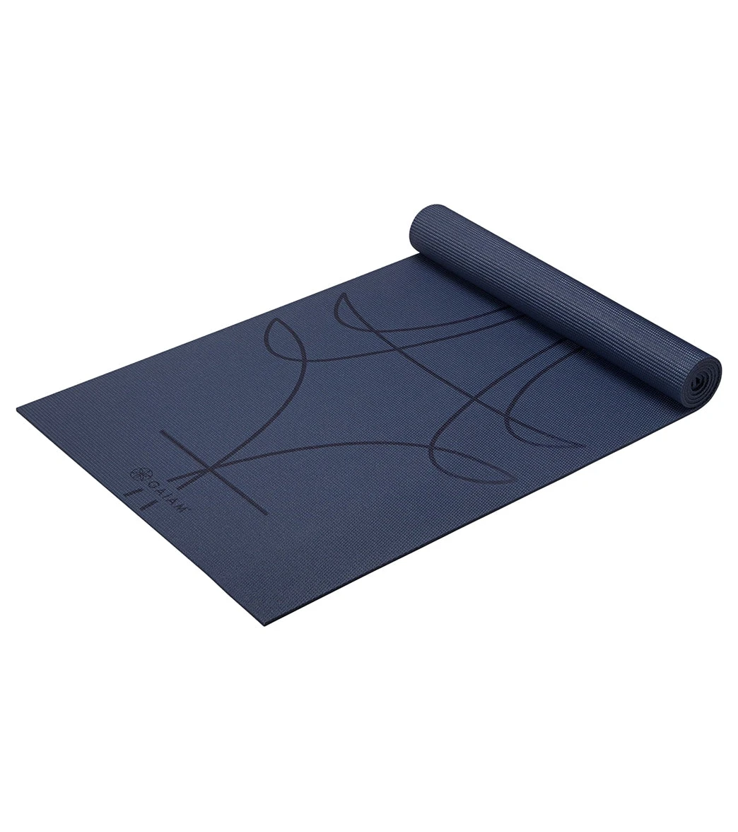 Gaiam 6mm Alignment Yoga Mat Ink - Image 2