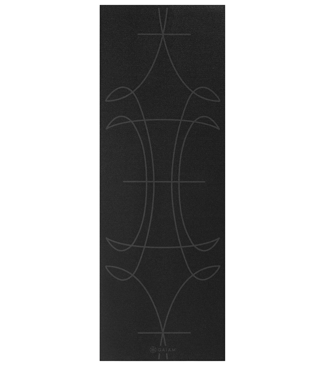 Gaiam 6mm Alignment Yoga Mat Black - Image 3