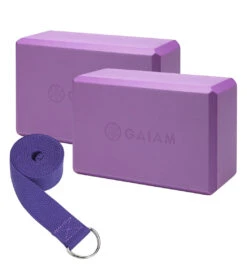 Gaiam 2 Block/Strap Combo Deep Purple