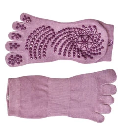Gaiam Grippy Classic Yoga Socks (2 Pack) Blush