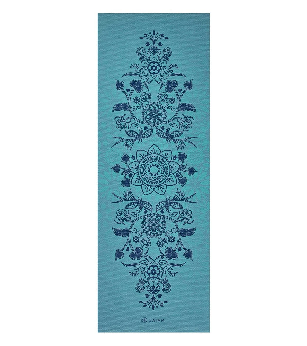 Gaiam Premium Reversible Yoga Mat 6mm Metallic Athenian Ink - Image 6