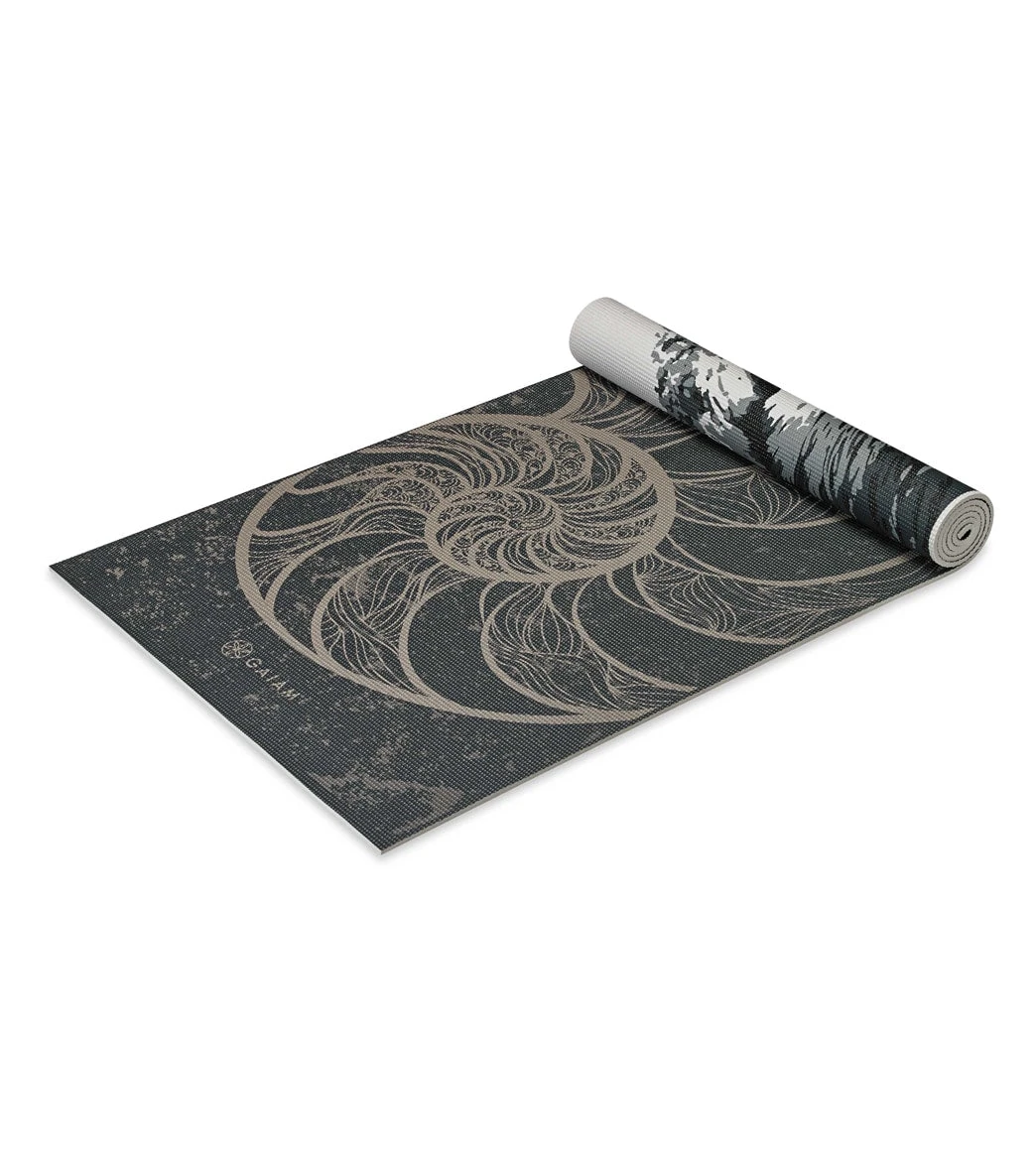 Gaiam 6mm Premium Reversible Yoga Mat Spiral Motion - Image 4