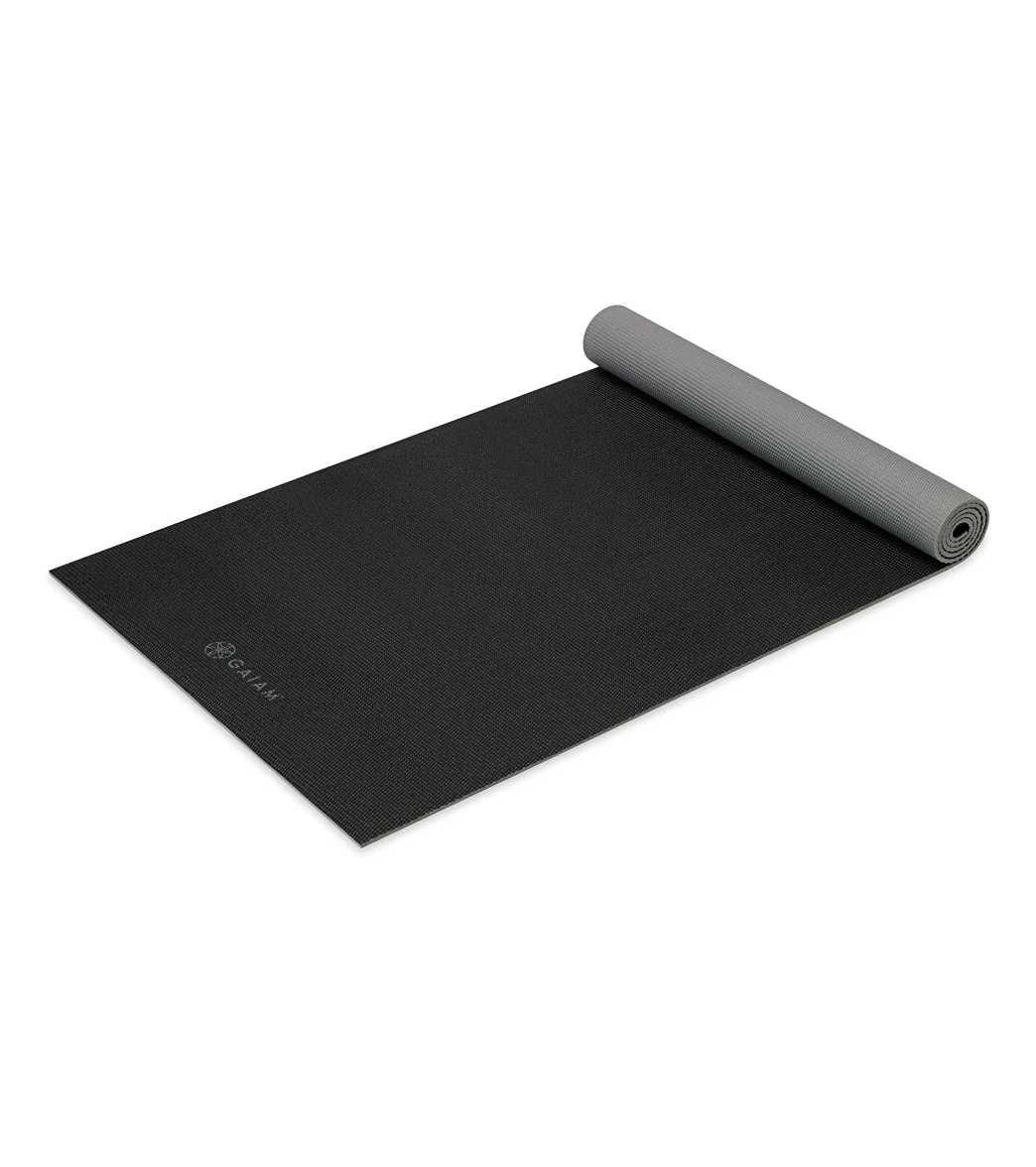 Gaiam 2-Color Yoga Mat, 4mm Granite Storm